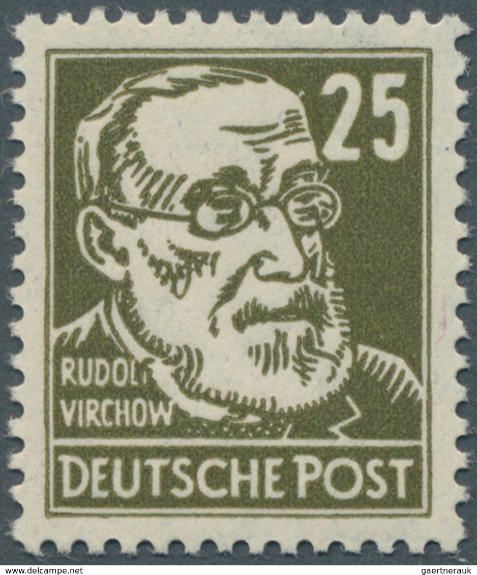 20217 DDR: 1925, Postfrisch, '25 Pfg. Persönlichkeiten Auf Gewöhnlichem Papier' Mit Plattenfehler: 'Punkt - Other & Unclassified