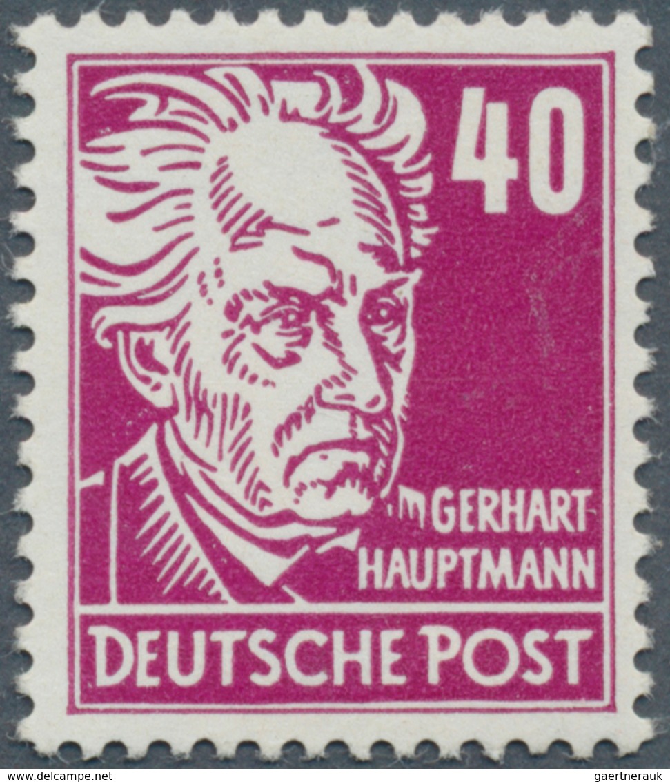 20220 DDR: 1952/1953, 20 Pfg. "Gerhard Hauptmann", Exemplar In Einwandfreier Qualität, Geprüft Weigelt BPP - Other & Unclassified