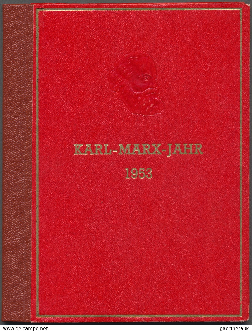 20235 DDR: 1953, Sog. ''Karl-Marx-Büchlein'', 1 Mal Ungestempelt Und 1 Mal Sondergestempelt In Guter Erhaltu - Other & Unclassified