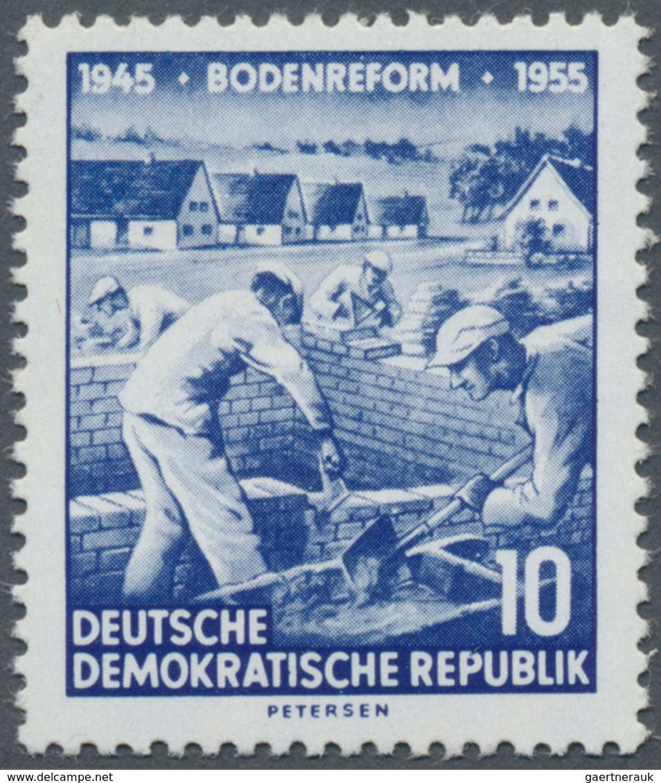 20256 DDR: 1956, 10 Jahre Bodenreform, 10 Pf. Postfrisch Mit Seltenem Wasserzeichen DDR Und Posthorn Senkr - Other & Unclassified