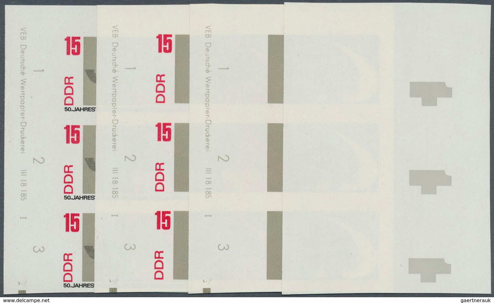 20277 DDR: 1967, 50 Jahre Oktoberrevolution In Rußland 15 Pf. 'sowjet. Ehrenmal In Berlin-Treptow' In 4 Ve - Other & Unclassified