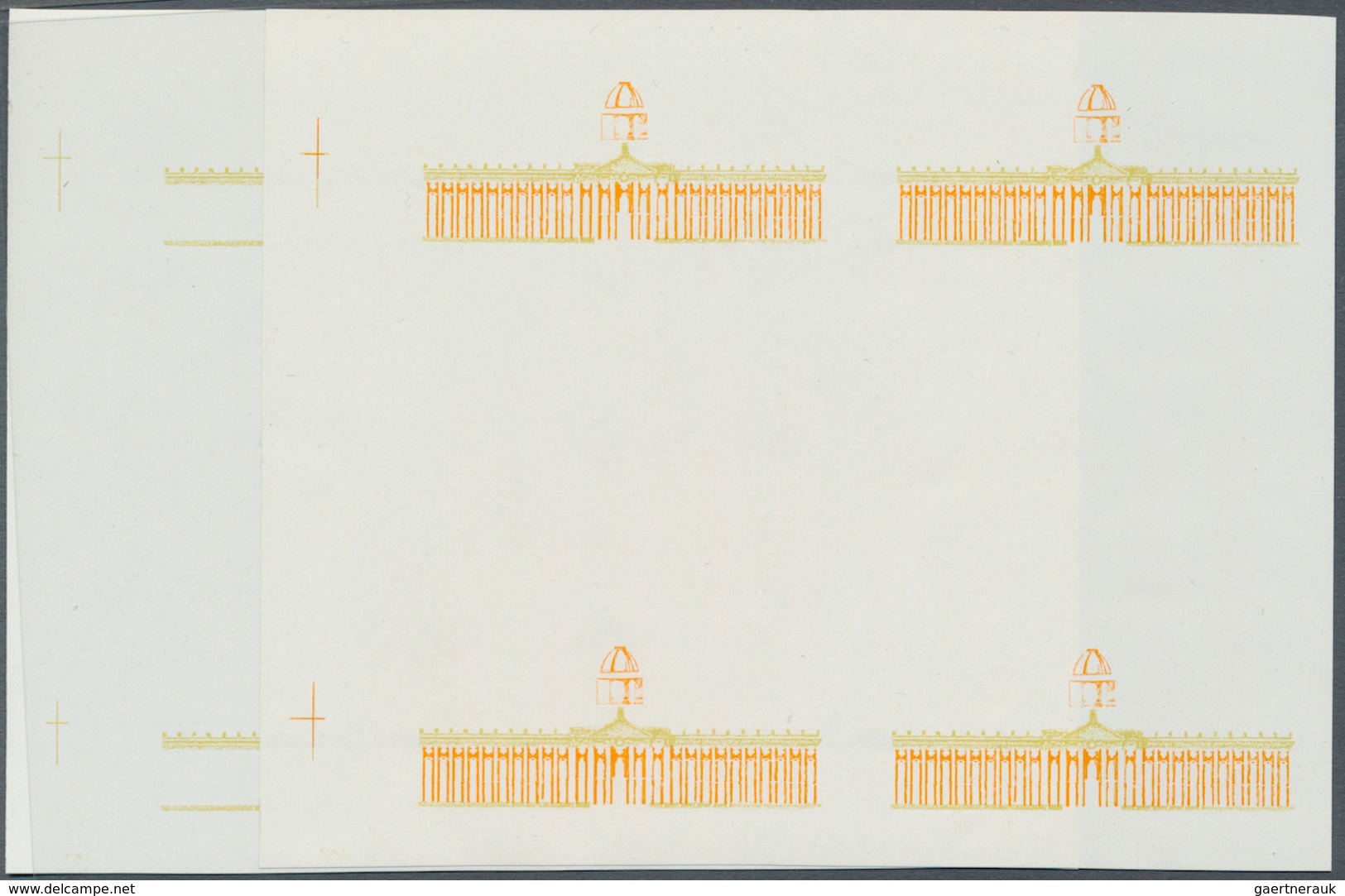 20299 DDR: 1968, Bedeutende Bauwerke 30 Pf. 'Neues Palais Sanssouci In Potsdam' In 4 Verschiedenen Ungezäh - Other & Unclassified