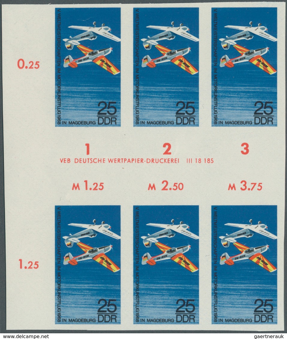 20302 DDR: 1968, Weltmeisterschaften Im Motorkunstflug In Magdeburg 25 Pf. 'Sportflugzeuge Type Trener Bei - Other & Unclassified