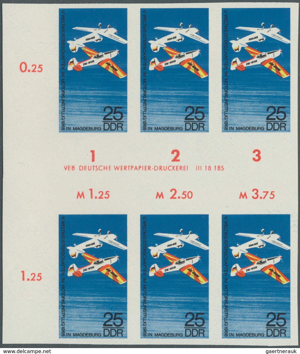 20302 DDR: 1968, Weltmeisterschaften Im Motorkunstflug In Magdeburg 25 Pf. 'Sportflugzeuge Type Trener Bei - Other & Unclassified