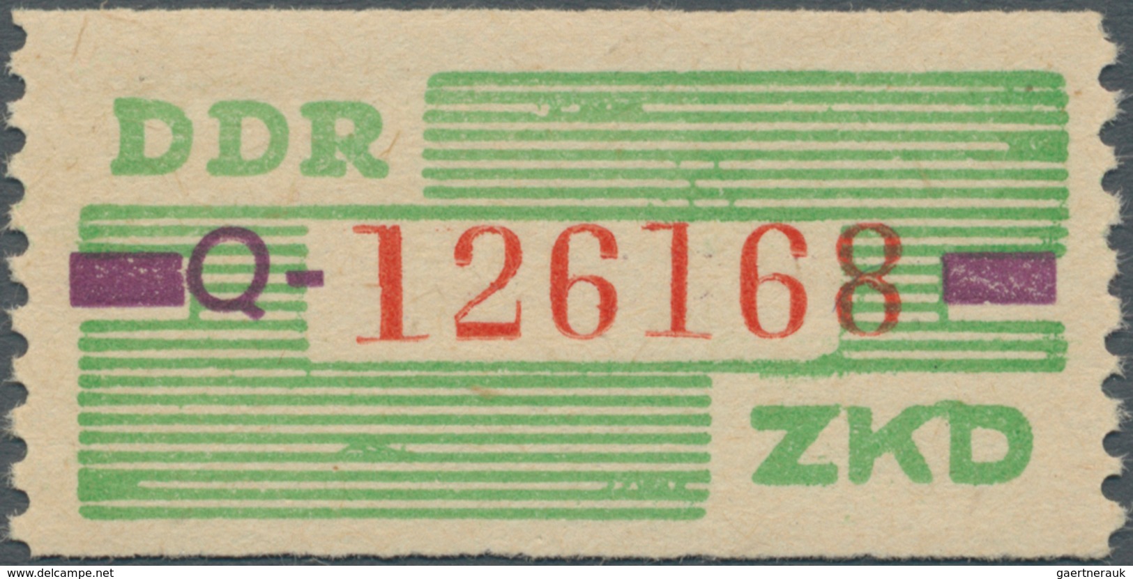 20397 DDR - Dienstmarken B (Verwaltungspost A / Zentraler Kurierdienst): 1959, Wertstreifen Für Den ZKD, 1 - Other & Unclassified