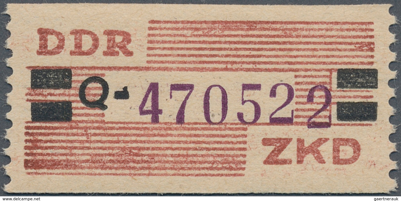 20401 DDR - Dienstmarken B (Verwaltungspost A / Zentraler Kurierdienst): 1959, ZKD 20 Pfg Q (Cottbus) Tade - Other & Unclassified