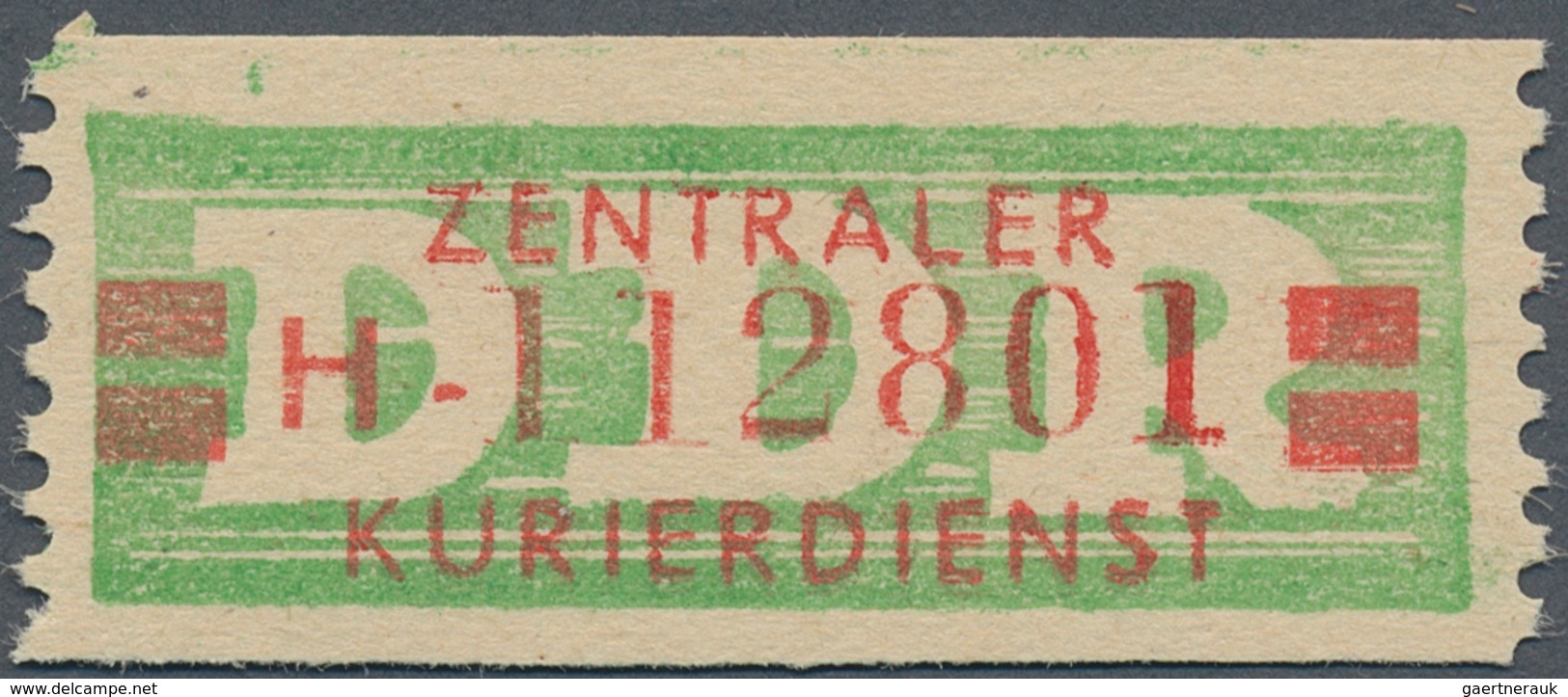 20403 DDR - Dienstmarken B (Verwaltungspost A / Zentraler Kurierdienst): 1959, ZKD 20 Pfg H (Gera) Tadello - Other & Unclassified