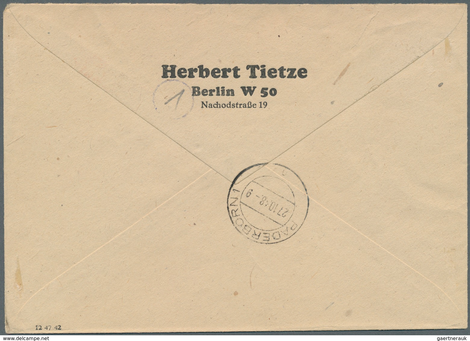 20505 Berlin: 1948, 2 Pfg - 5 Mark Schwarzaufdruck Komplett Auf 2 Einschreiben-Fernbriefen, Attest Schlege - Other & Unclassified