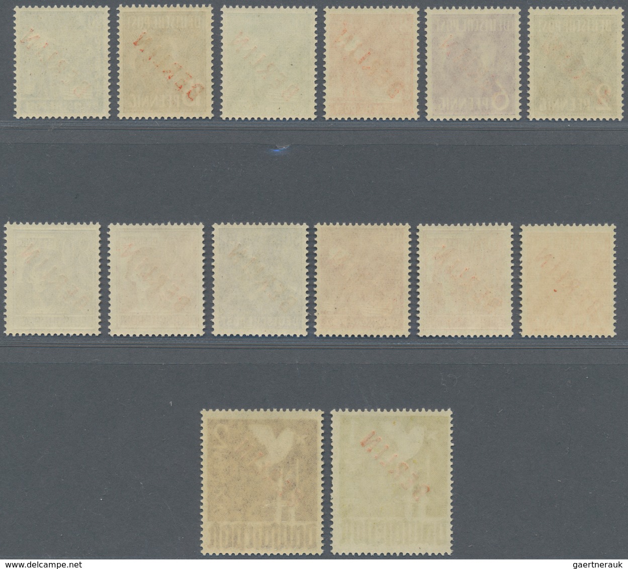 20521 Berlin: 1948, Rot- Und Schwarz-Aufdrucksätze Komplett Postfrisch, Mi 1.760.- - Other & Unclassified