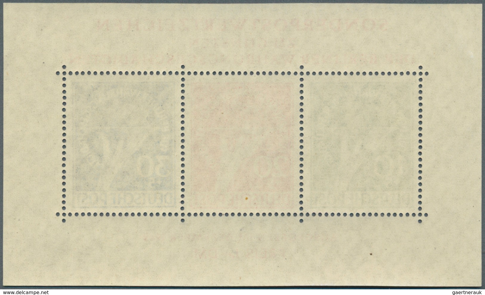 20562 Berlin: 1949, Währungsgeschädigten-Block (110 X 65 Mm) Mit Beiden Plattenfehlern Auf Den 10 Pf. Und - Other & Unclassified