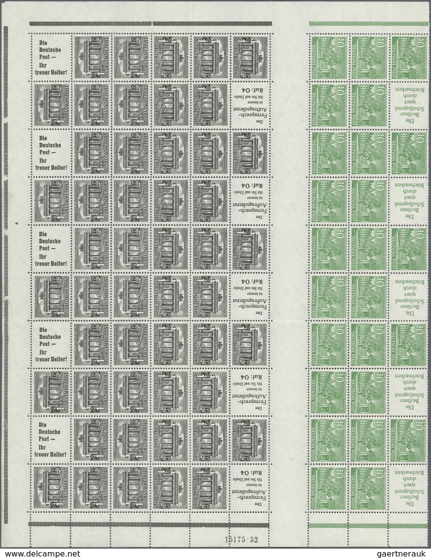 20595 Berlin - Markenheftchenbogen: 1952, Zusammendruckbogen Bauten Mit Je 5 H-Blättern Nr. 5 Bis 10, Boge - Booklets