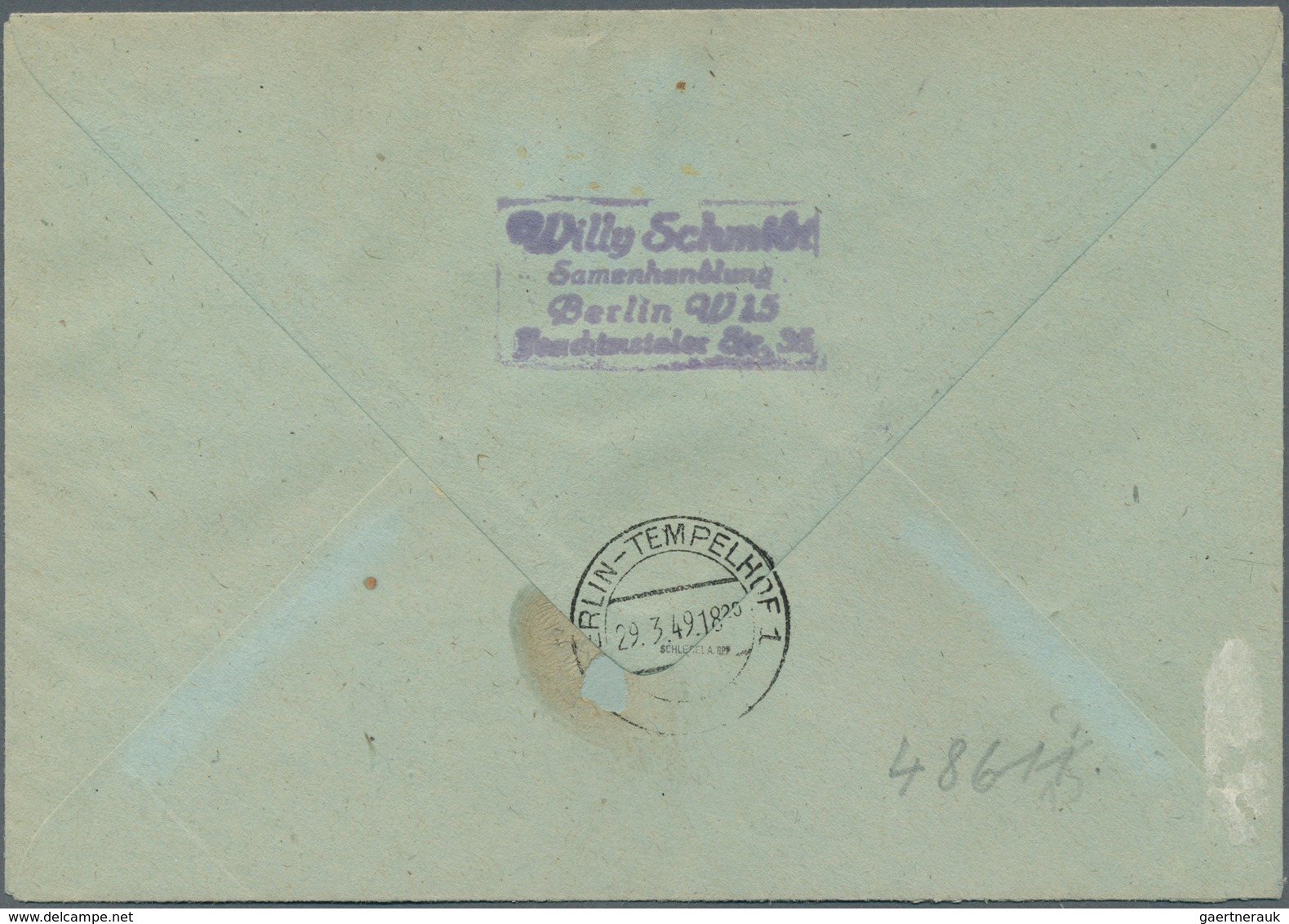 20615 Berlin - Postschnelldienst: 1949, PSD-Brief Mit 2 X 6 Und 2 X 80 Pfennig SA, Verm. Abholung Aus Der - Covers & Documents