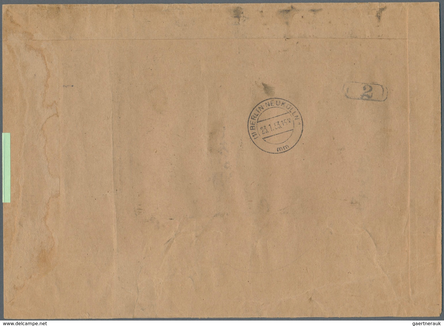 20634 Berlin - Postschnelldienst: 1953 Umschlag Ca. B5 Als Postsache, Gebührenfrei, Absender Postamt Berli - Covers & Documents