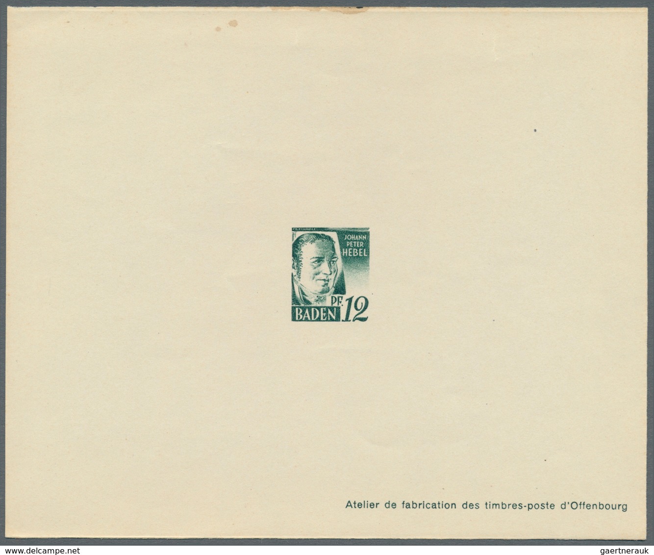20653 Französische Zone - Baden: 1947, 2 Pfg. bis 1 M. Freimarken als Ministerblocks auf Kartonpapier mit