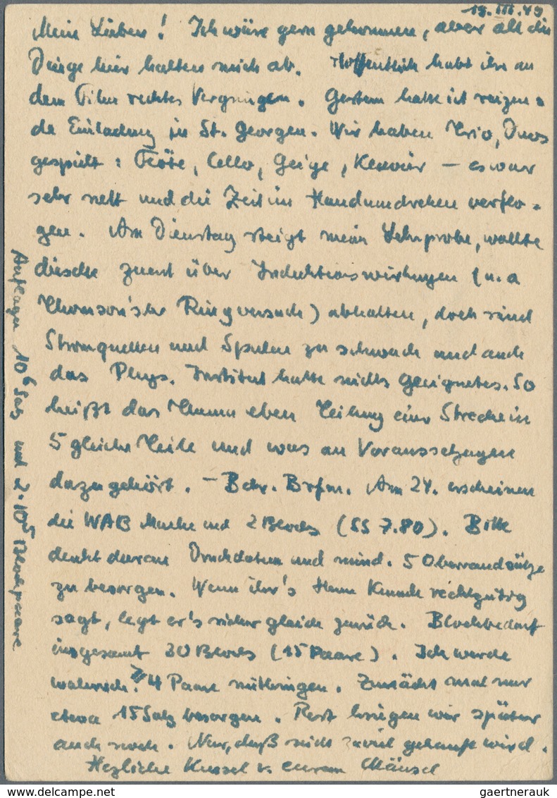 20662 Französische Zone - Baden: 1949: Wiederaufbau Freiburg, Kompl. Satz 4 Werte Phila. Brief Und Einmal - Other & Unclassified