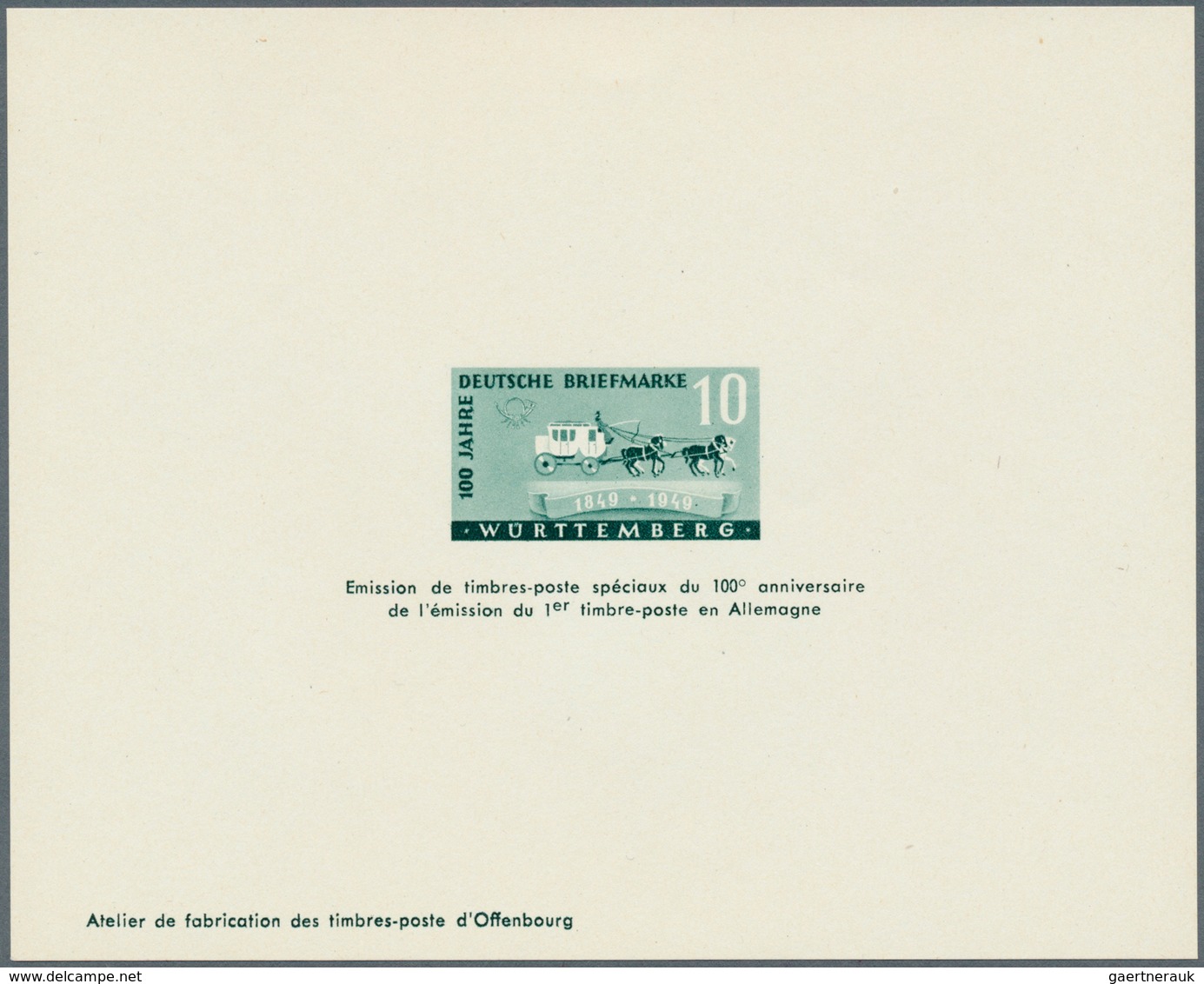 20678 Französische Zone - Württemberg: 1949, 10 Und 20 Pfg. "100 Jahre Deutsche Briefmarke" Beide Werte Je - Other & Unclassified