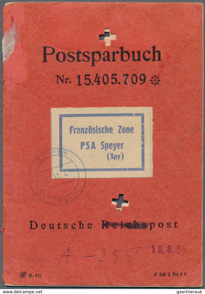 20682 Französische Zone - Besonderheiten: 1947, Großer Blauer K2 SPEYER / PSA / 26.11.47 Auf Sowie 2 X In - Andere & Zonder Classificatie
