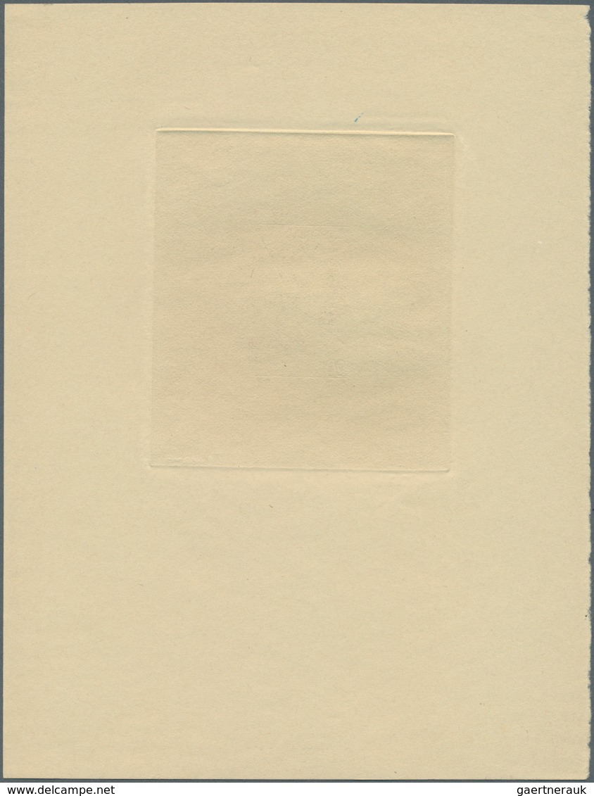 20703 Saarland (1947/56): 1948, 10 - 50 Fr. Freimarken, 4 Werte als 'Épreuves d'artiste' in schwarz mit Kü