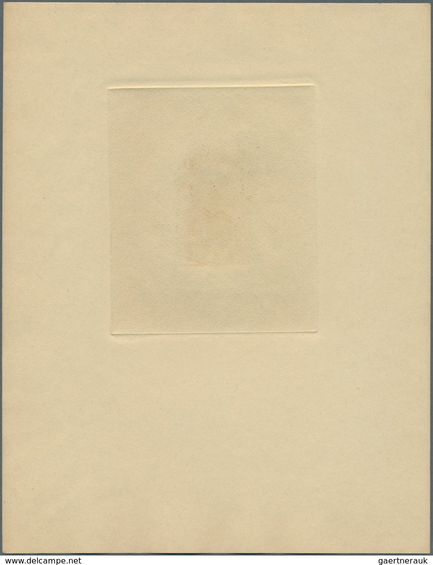 20704 Saarland (1947/56): 1948, 10 - 50 Fr. Freimarken, 4 Werte Als 'Épreuves D'artiste' In Schwarz Mit Kü - Unused Stamps