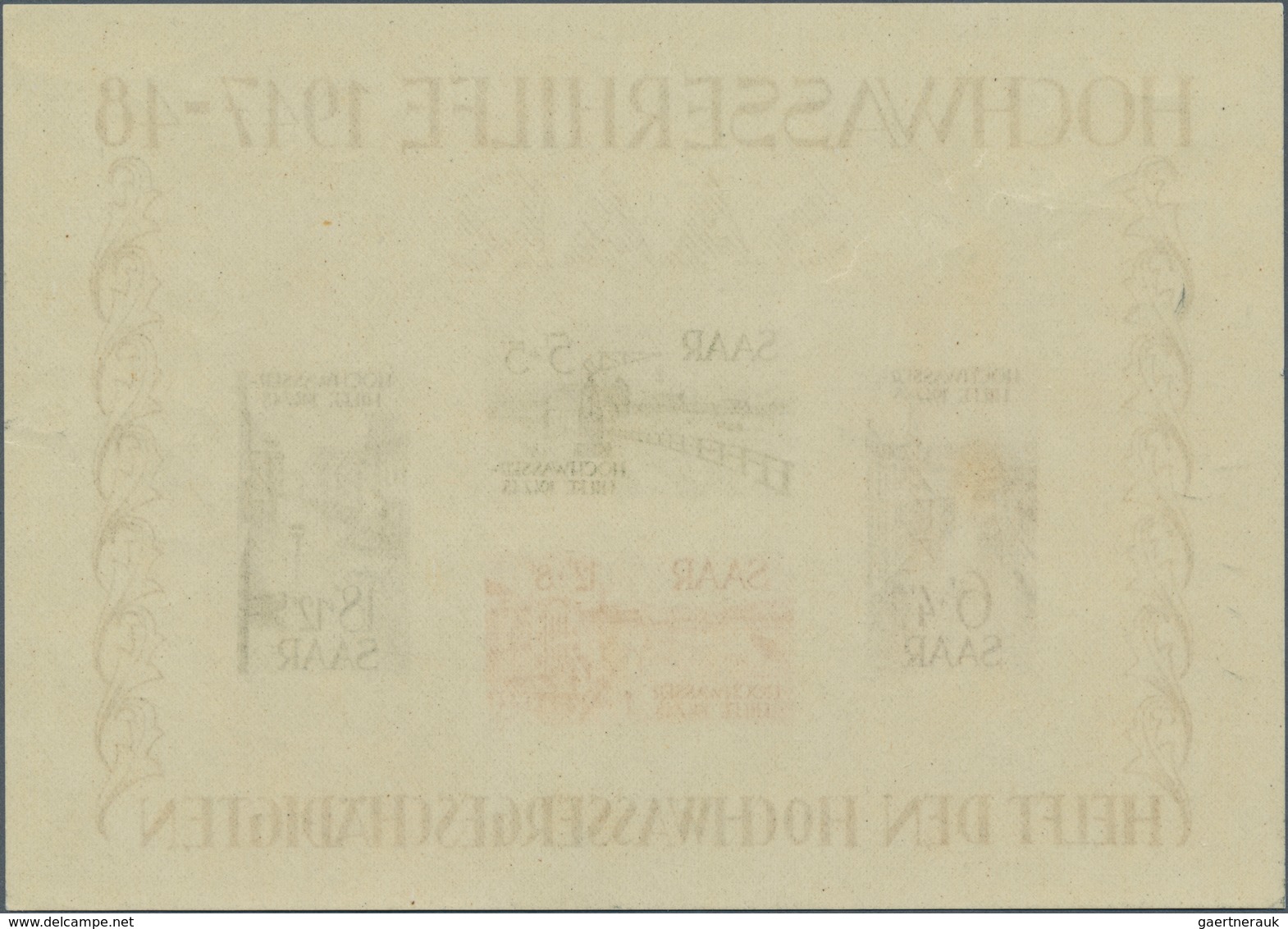 20709 Saarland (1947/56): 1948, Hochwasser-Blockpaar Und Dazu 4 Einzelwerte Postfrisch, Bl 1 Minimaler Ran - Unused Stamps