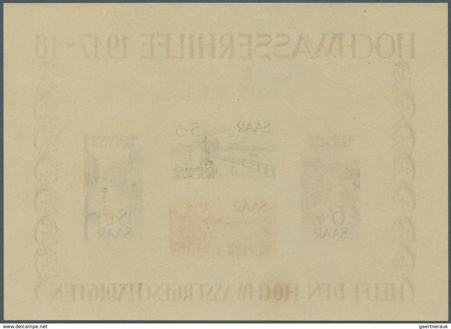 20711 Saarland (1947/56): 1948, Hochwasserhilfe, Einwandfrei Postfrisches Blockpaar Im Originalformat Ohne - Neufs