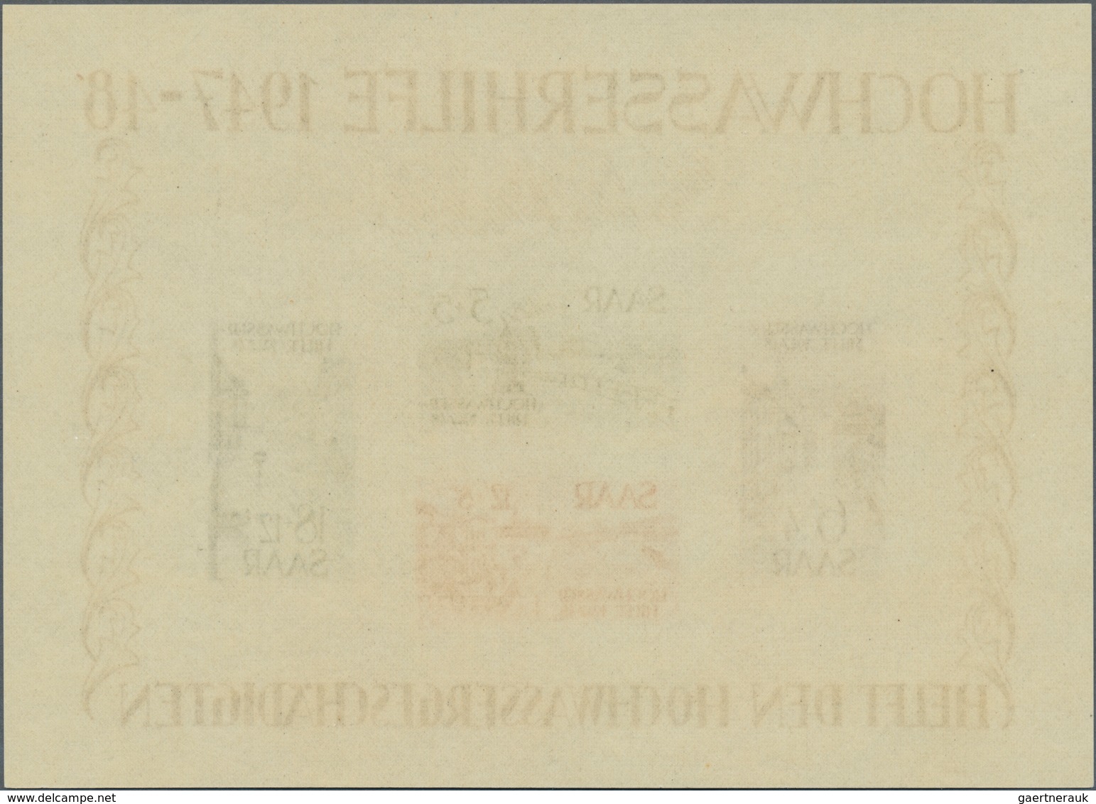 20712 Saarland (1947/56): 1948, Hochwasser-Blockpaar,unsigniert Ohne Büge, Spitze Ecken, Tadellos Postfris - Unused Stamps