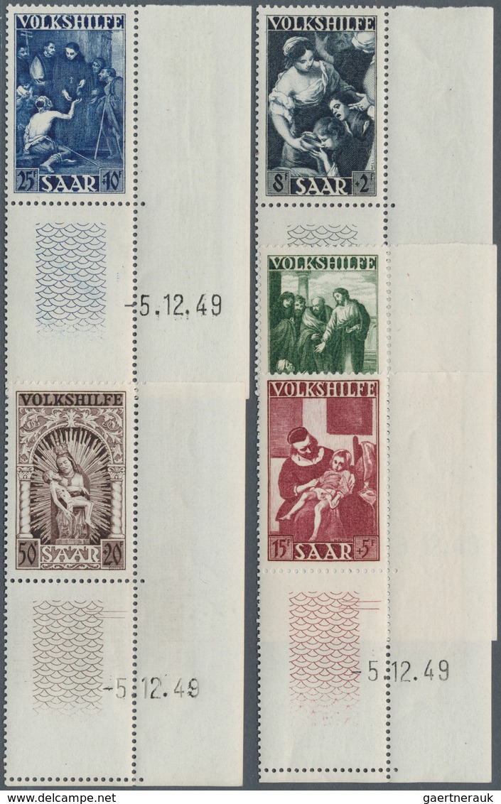 20721A Saarland (1947/56): 1949, Volkshilfe Kompletter Postfrischer Satz In Einwandfreier Erhaltung, Alle V - Unused Stamps