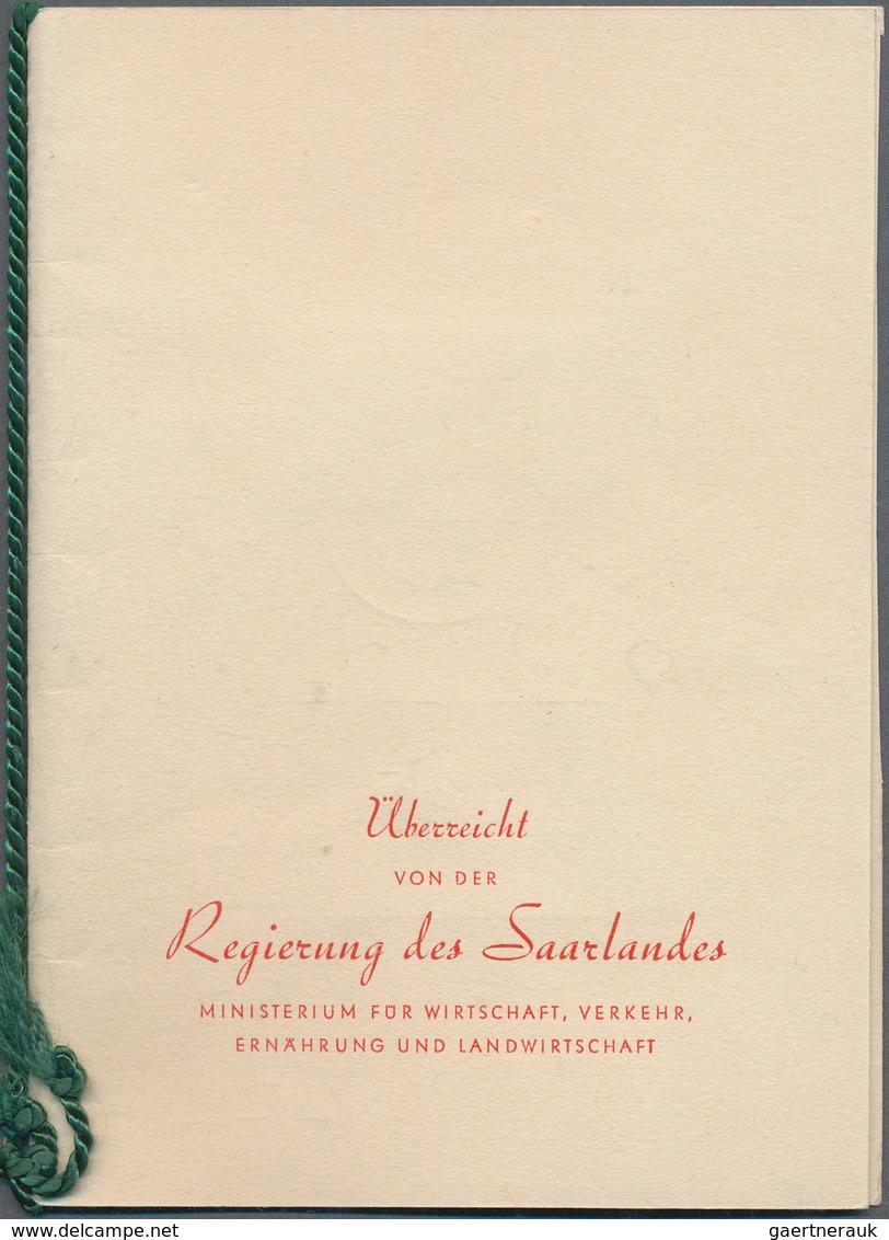 20724 Saarland (1947/56): 25 Und 200 Fr. Europarat Ungebraucht Und Mit Ersttagsstempel "SAARBRÜCKEN 8.8.50 - Unused Stamps