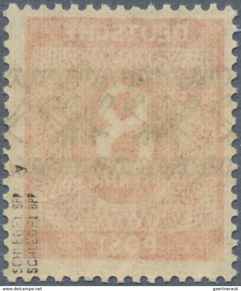 20768 Bizone: 1948, 8 Pf Ziffer Orangerot Mit Bandaufdruck, Dünnes Papier, Tadellos Postfrisch, "echt Und - Autres & Non Classés