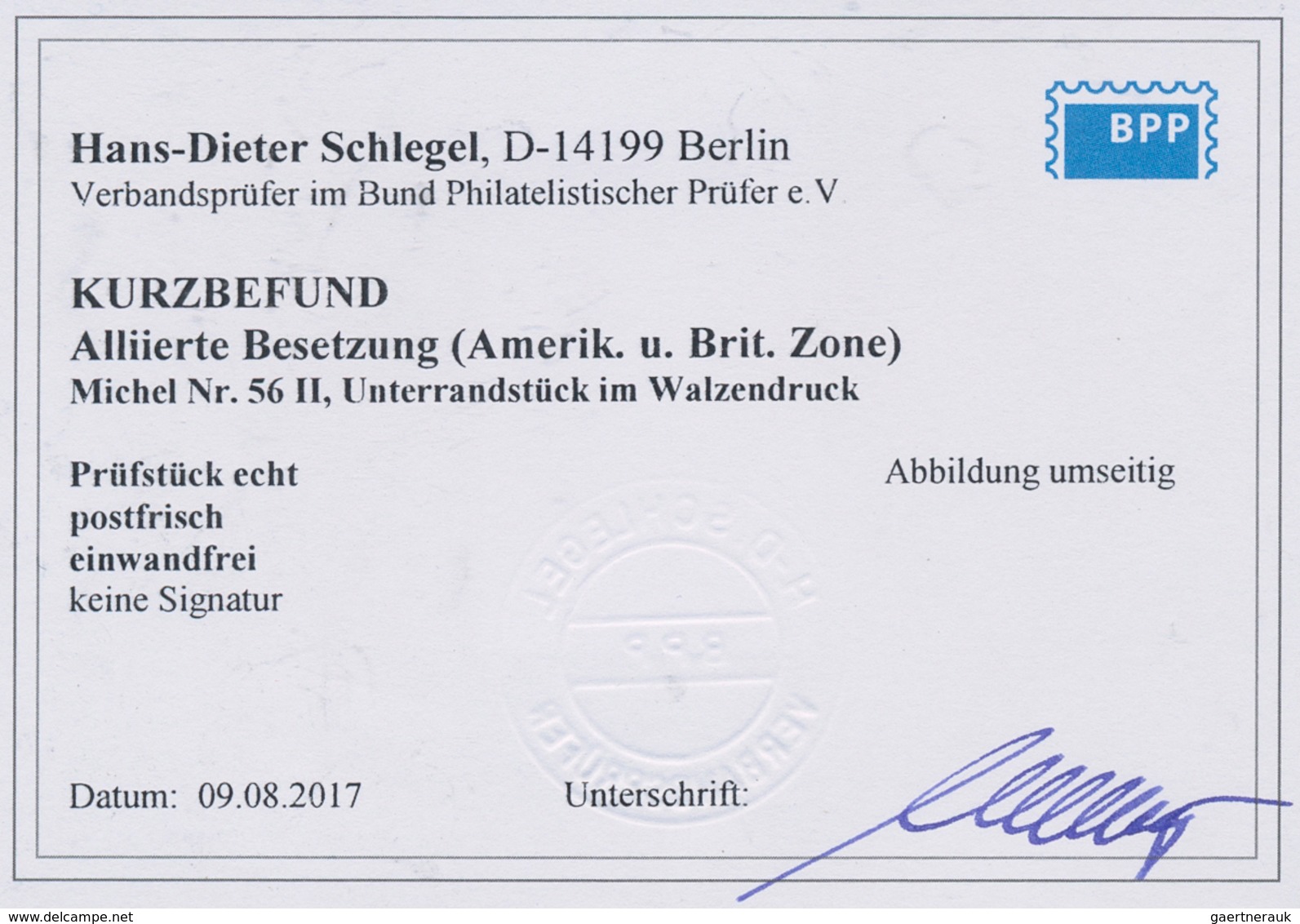 20769 Bizone: 1948, 12 Pfg. Netz Auf Ziffer Dunkelgrau, Unterrandstück, Postfrisch, Tadellos, Unsigniert M - Other & Unclassified
