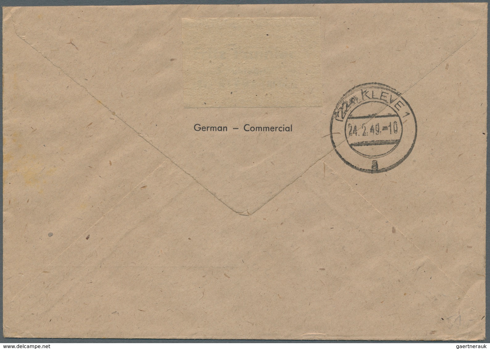 20780 Bizone: 1948, 8 Pf Schwarzblau, 10er-Block Als Massen-MeF Portogerecht Auf Einschreibebrief Der 2.Ge - Autres & Non Classés