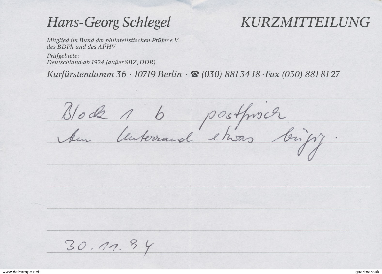 20789 Bizone: 1949, "EXPORTMESSE-HANNOVER" Block 1 In Seltener B-Farbe 30 Pf. In Dunkelgrünlichblau, Postf - Autres & Non Classés