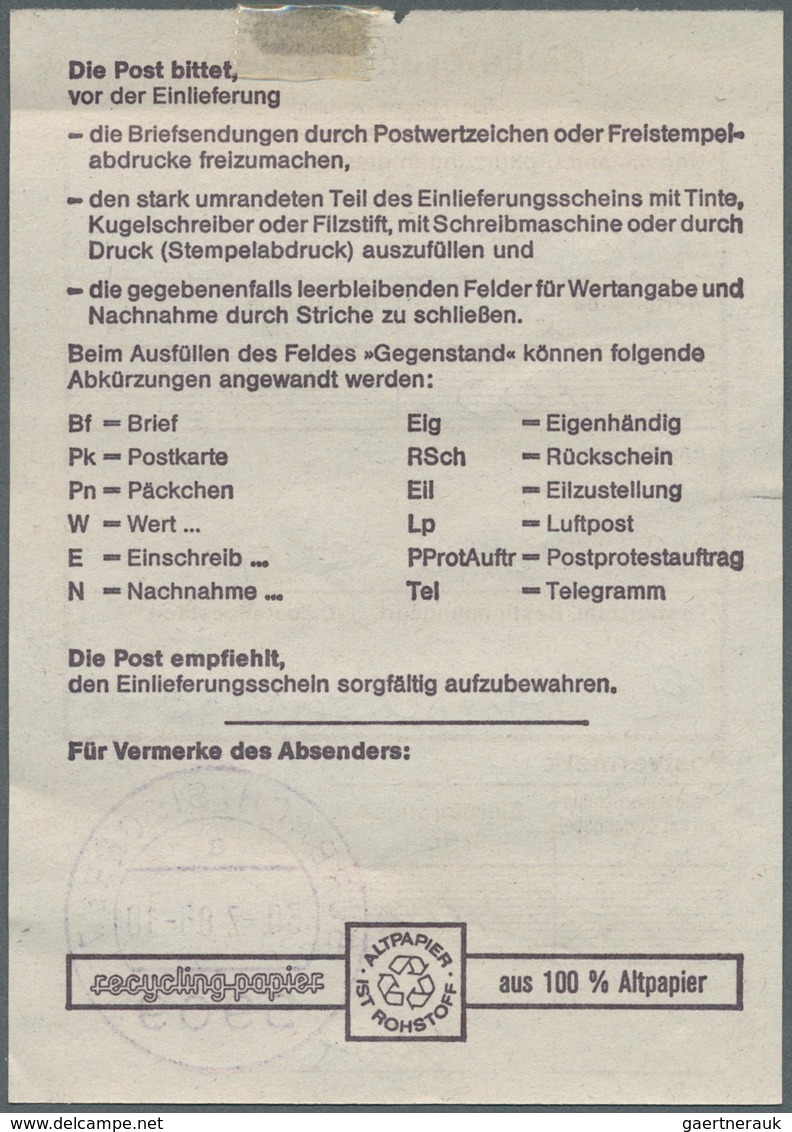 20802 Bundesrepublik Und Berlin - Postkrieg: 1986, 80 Pfg. Bundeswehr Drei Werte Und Beifrankatur Auf Wert - Other & Unclassified
