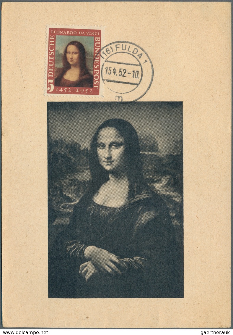 20839 Bundesrepublik Deutschland: 1952, 5 Pfg. Mona Lisa Auf Maximumkarte Mit Tagesstempel (16) FULDA 1 M - Other & Unclassified