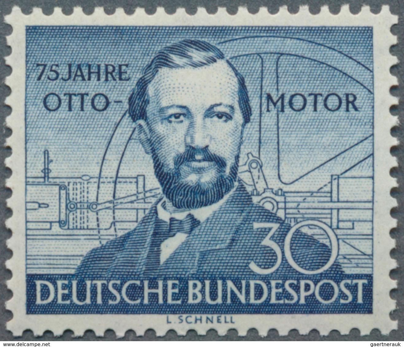 20840 Bundesrepublik Deutschland: 1952, 30 Pfg. Otto-Motor Mit Seltener Abart ''Wasserzeichen 4 Z Statt 4 W - Other & Unclassified