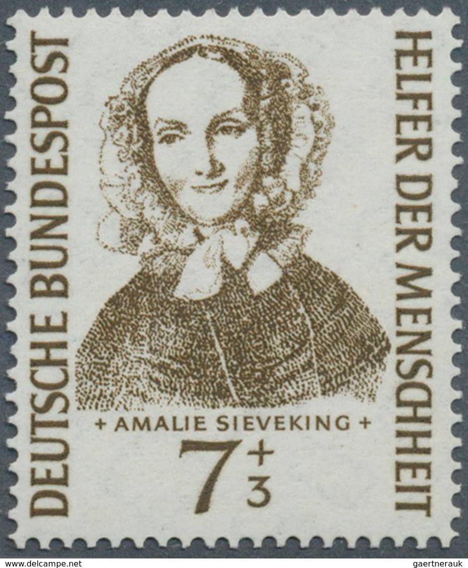 20854 Bundesrepublik Deutschland: 1955, Wohlfahrt 7 Pfg., Unterdruck Fehlend, Mit Vergleichsmarke, Mi. 750 - Other & Unclassified