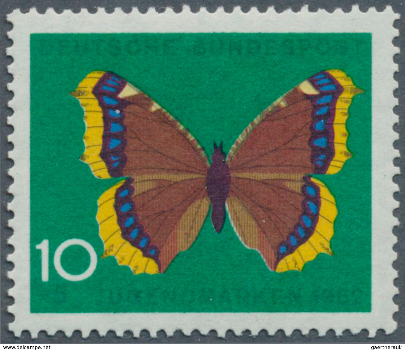20867 Bundesrepublik Deutschland: 1962, Jugend Schmetterlinge 10 Pfg. Postfrisch Einwandfrei Mit Nahezu Fe - Other & Unclassified