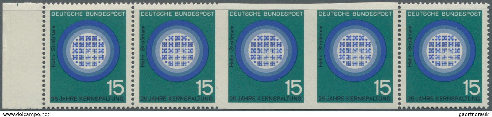 20874 Bundesrepublik Deutschland: 1964, 15 Pfg. Im Dreierstreifen, Dabei Alle 3 Zähnungsabarten In Diesem - Other & Unclassified