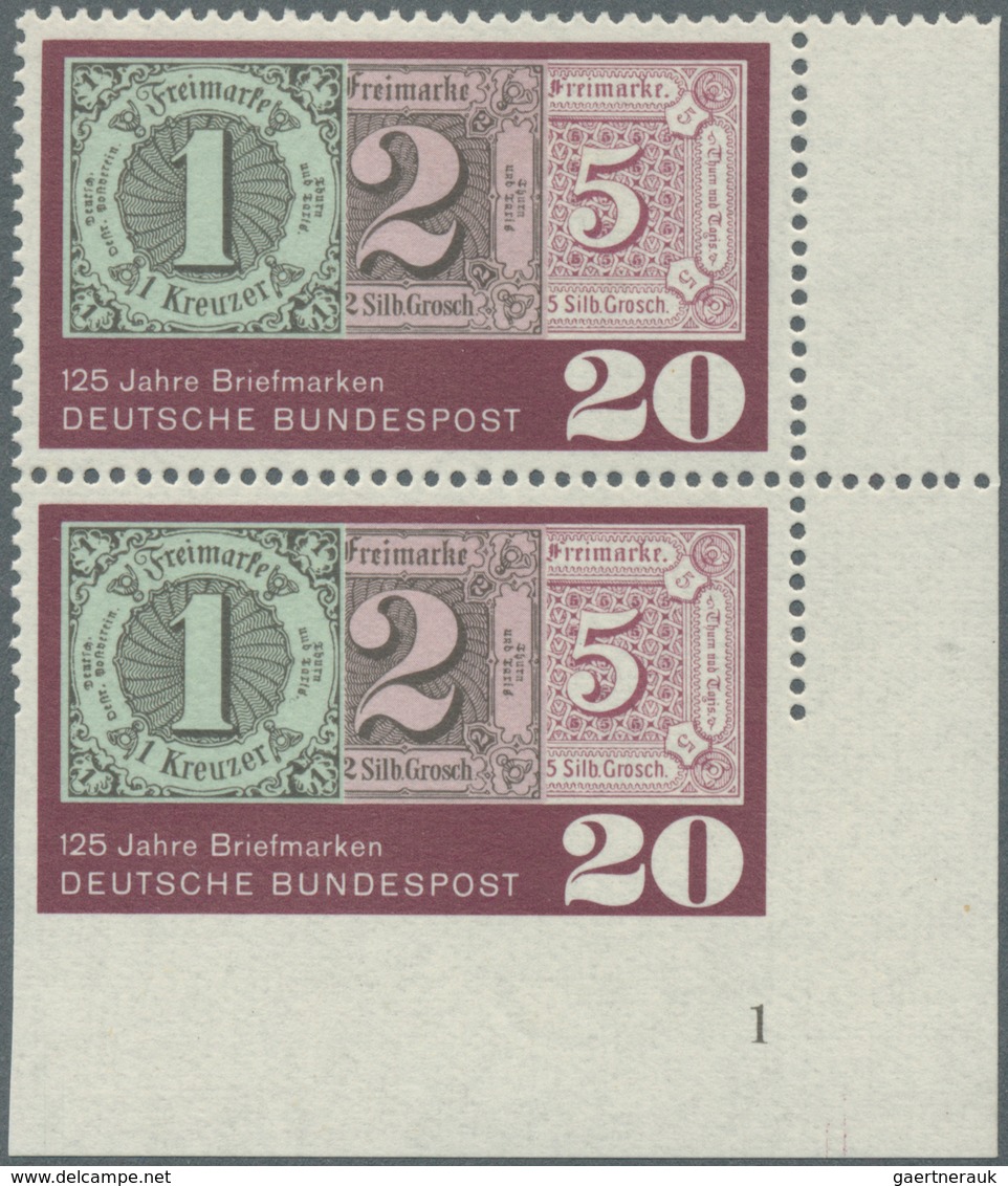 20882 Bundesrepublik Deutschland: 1965, 20 Pfg. "125 Jahre Briefmarken" Senkrechtes Postfrisches Luxuspaar - Other & Unclassified