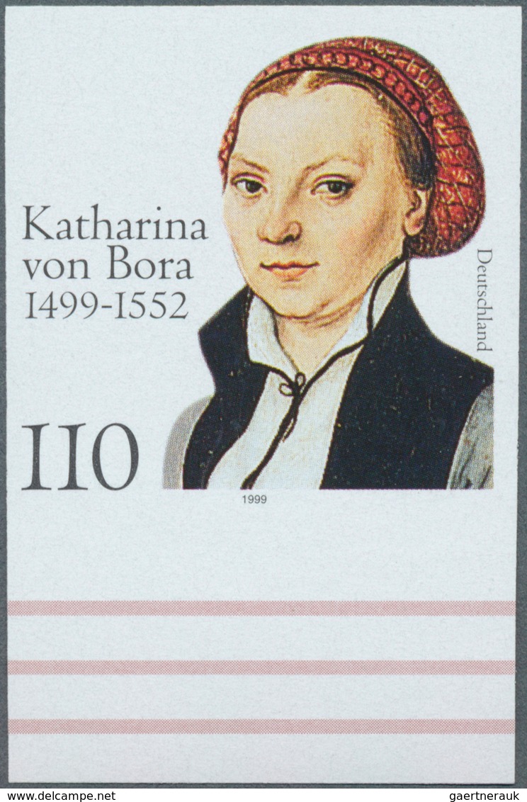 20917 Bundesrepublik Deutschland: 1999, Katharina Von Bora 110Pf, UNGEZÄHNT, Postfrisches Unterrandstück, - Other & Unclassified
