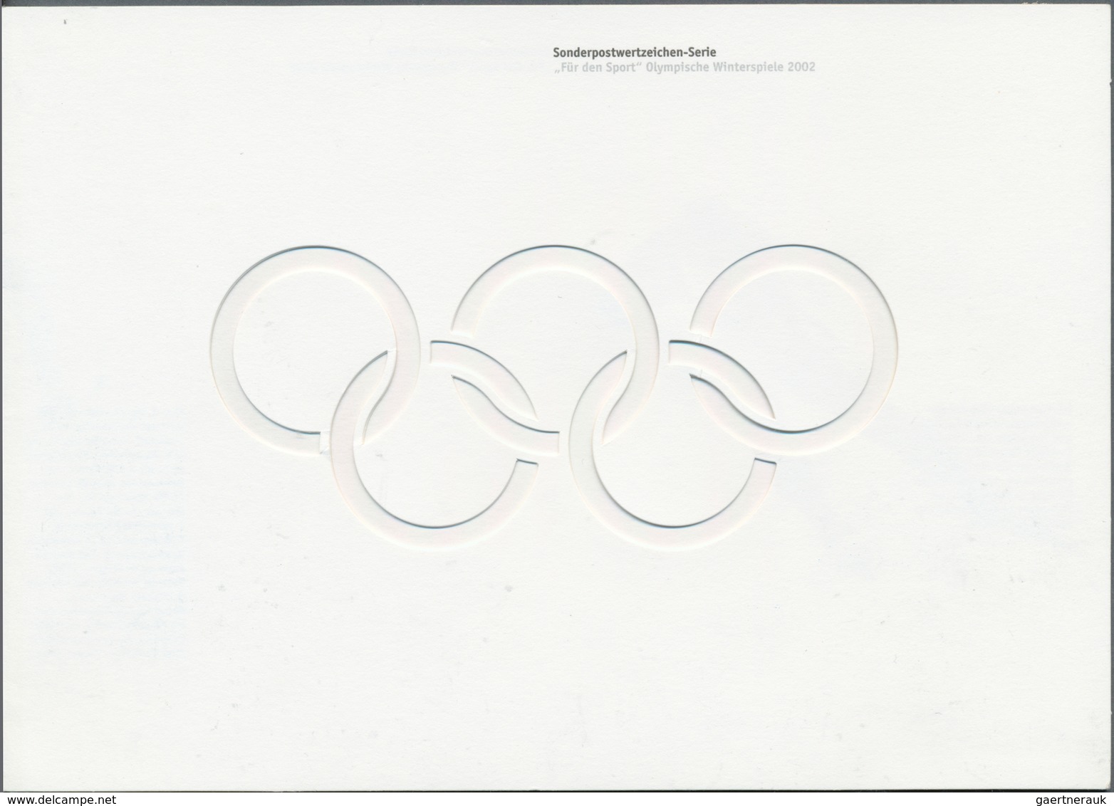 20919 Bundesrepublik Deutschland: 2002. Heftchenblatt 46 Aus Markenheft 47 "Olympische Winterspiele, Salt - Other & Unclassified