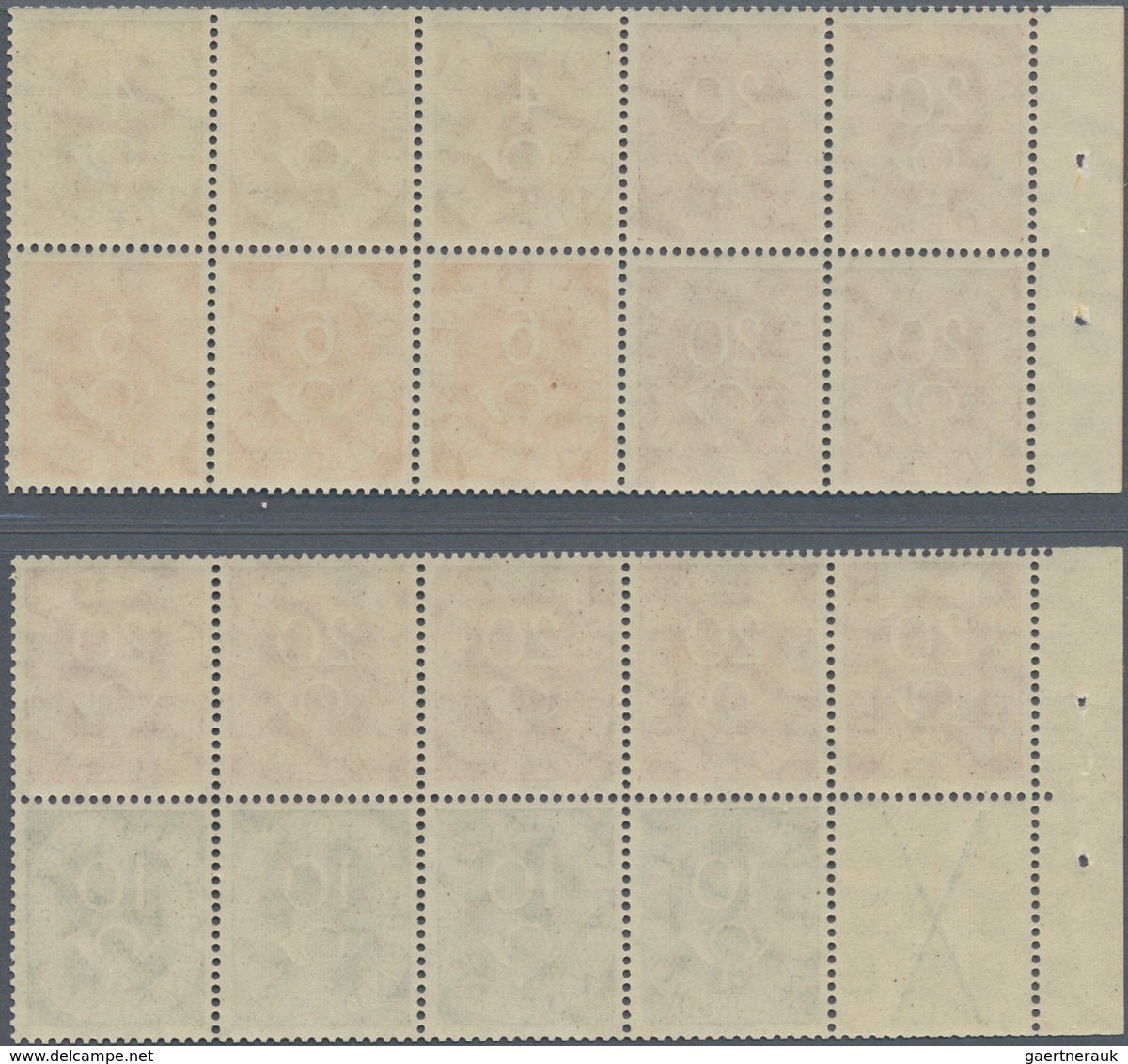 20935 Bundesrepublik - Zusammendrucke: 1951, Die Ersten Beiden Heftchenblätter Aus Zusammendruckbogen Post - Se-Tenant