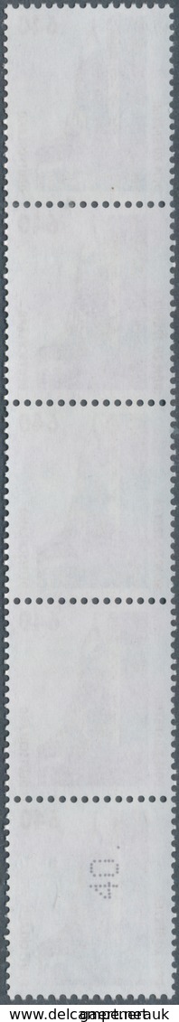 20947 Bundesrepublik - Rollenmarken: 1995, Postfrischer 5er Streifen 640 Pf "Dom Zu Speyer" Mit Plattenfeh - Roulettes