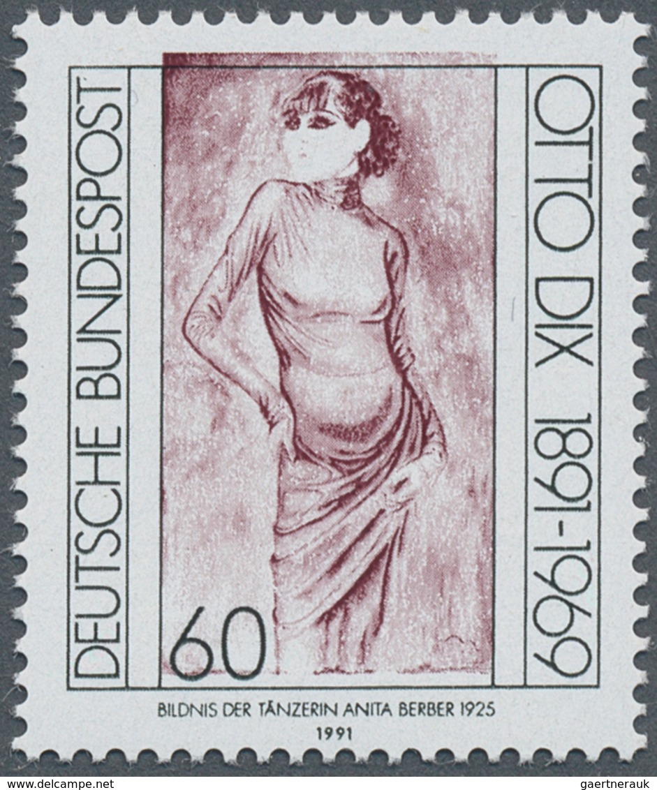 20964 Bundesrepublik Deutschland: 1991, 60 Pf Otto Dix, Fehlende Farbe Lebhaftmagenta, Tadellos Postfrisch - Other & Unclassified