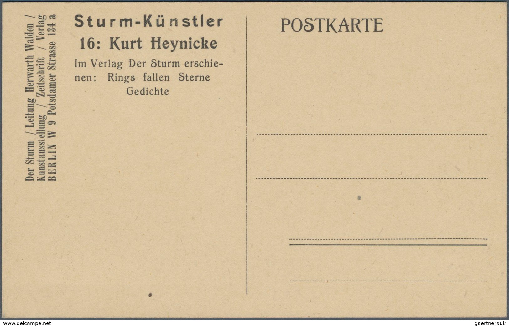 21004 Ansichtskarten: Künstler / Artists: HEYNICKE, Kurt (1891-1985), Deutscher Schriftsteller. Porträt Au - Unclassified