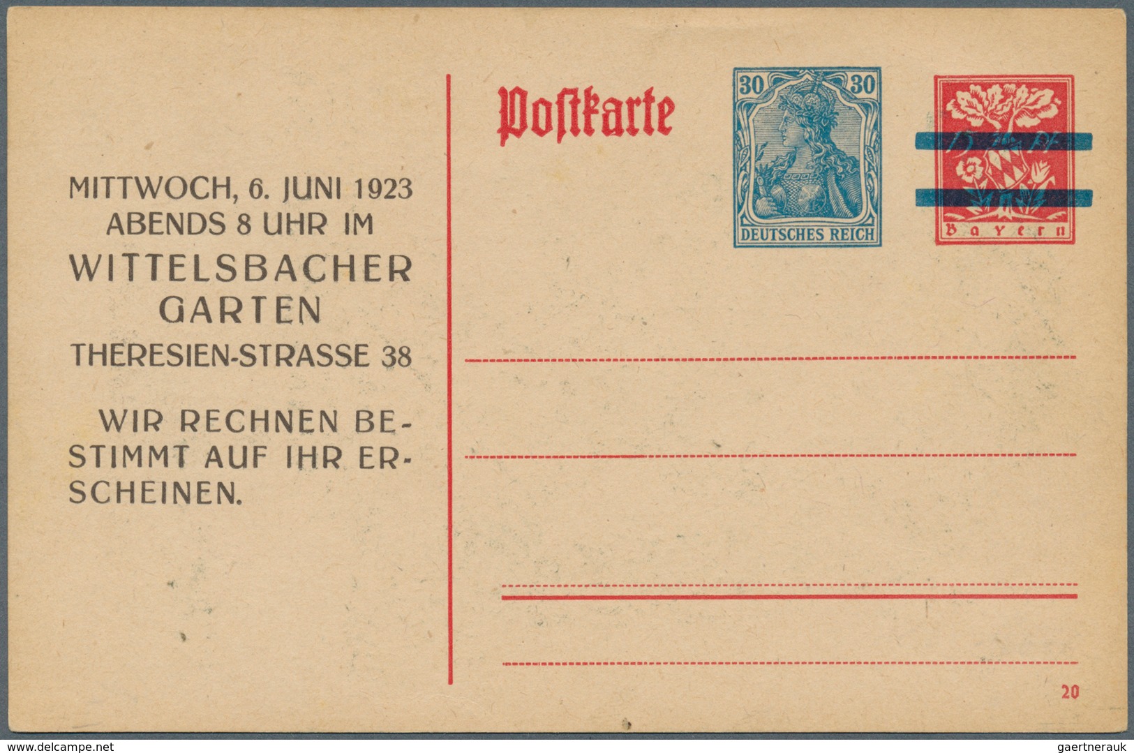 21005 Ansichtskarten: Künstler / Artists: HOHLWEIN, Ludwig, 1921, Einladungskarte Akademischer Alpenverein - Unclassified