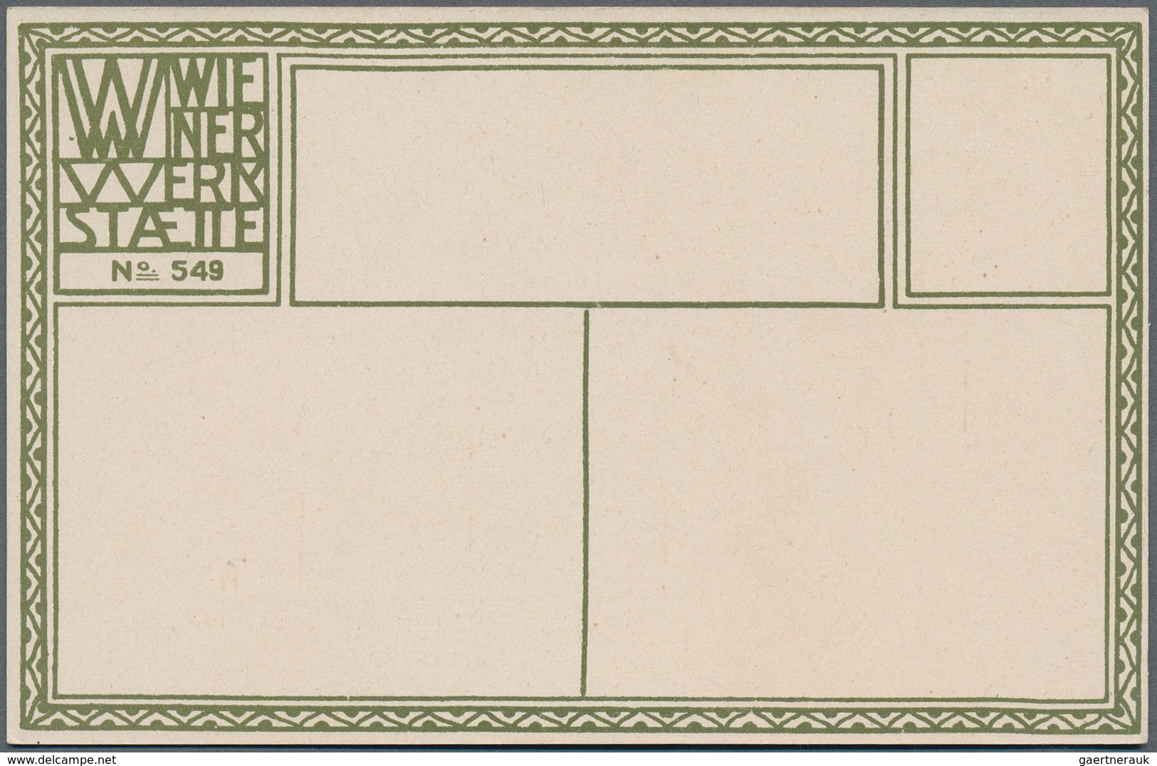 21031 Ansichtskarten: Künstler / Artists: WIENER WERKSTÄTTE, WW 549, Schmuckkarte, Nicht Signiert, Ungebra - Unclassified