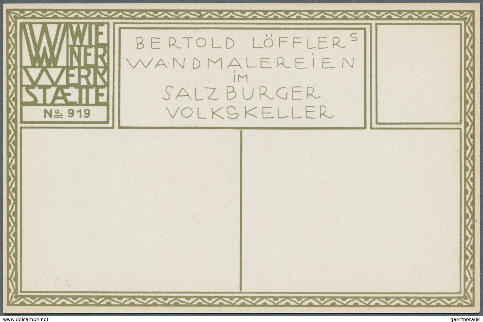 21037 Ansichtskarten: Künstler / Artists: WIENER WERKSTÄTTE, WW 919 Berthold Löffler "KAISER KARL DER GROS - Unclassified