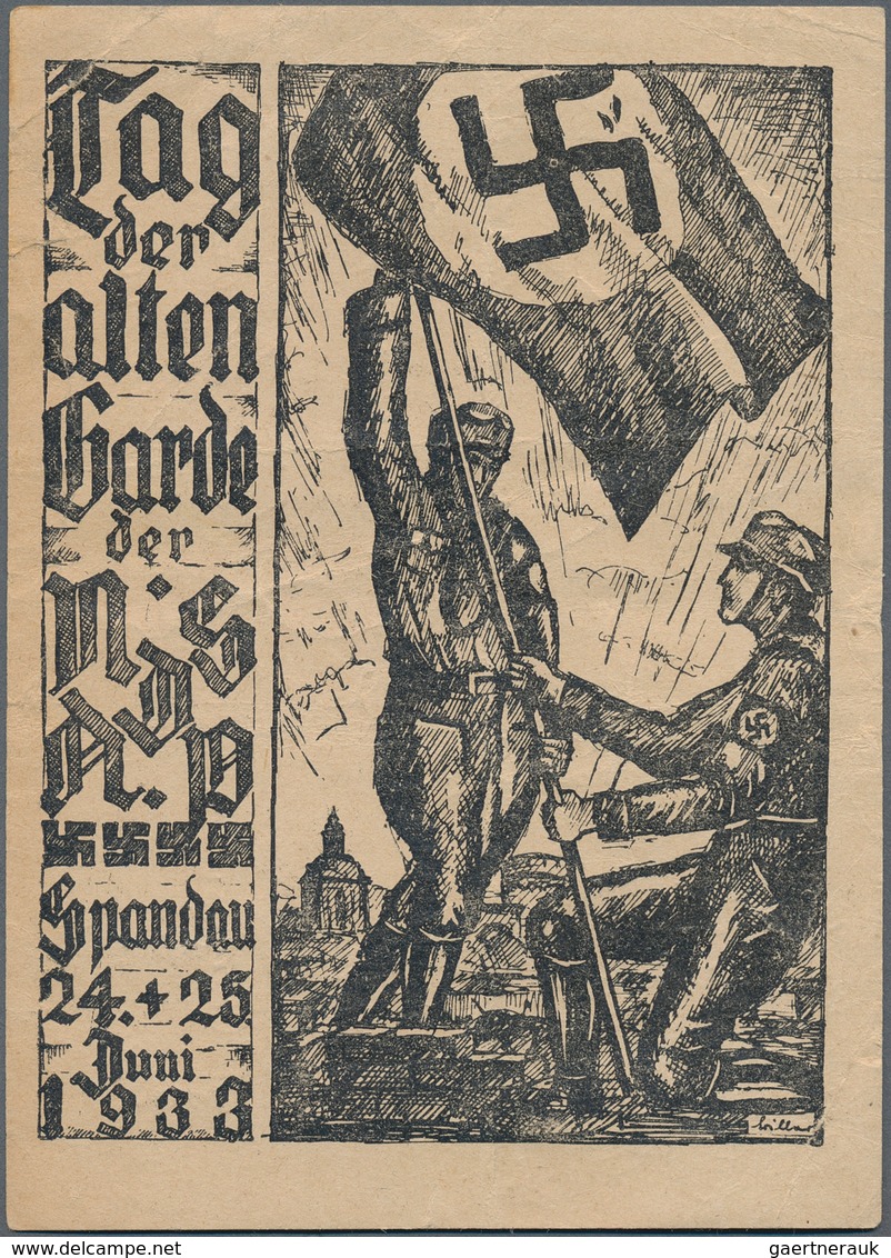 21042 Ansichtskarten: Propaganda: 1933, Dt. Reich. S/w-Karte "Tag Der Alten Garde Der NSDAP - Spandau 24.+ - Political Parties & Elections