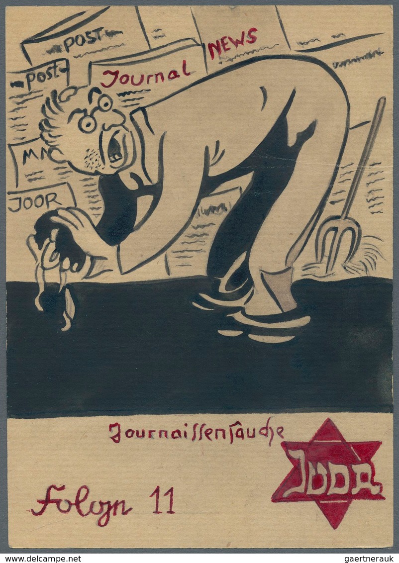 21084 Ansichtskarten: Propaganda: Antisemitismus - "JUDA - Journaissensauche", "Folge 11", Zutiefst Antijü - Political Parties & Elections